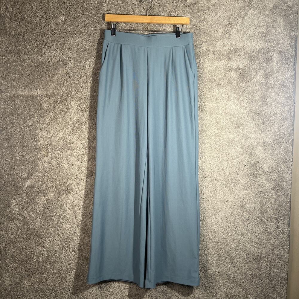 Halara Womens Medium Blue Wide Leg Pants Pull On Elastic Waist NWOT